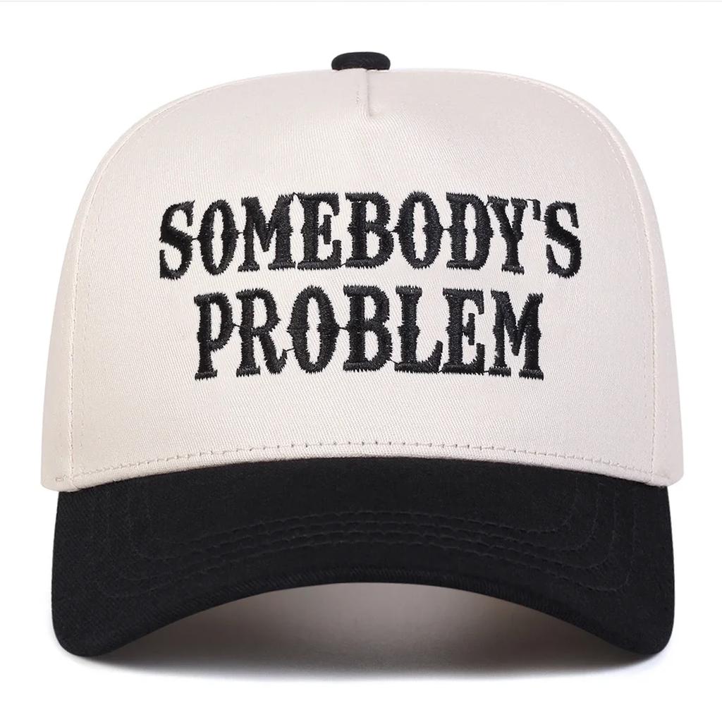 Baseball Stitching Stitched Embroidered Alphabet Problem Somebody'S Neutral Gender Women  Men For Caps Spring Autumn Outdoor Adjustable Casual Hats