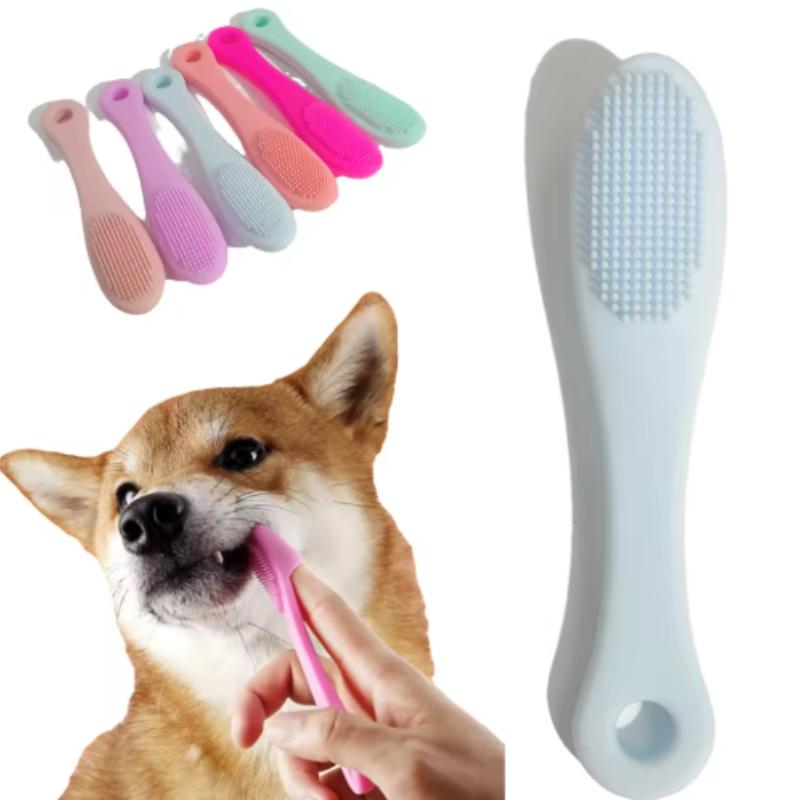 Soft Pet Finger Brush for Dog and Cat, Toothbrush for Tear Stains, Eye Care, Cleaning Grooming Tools