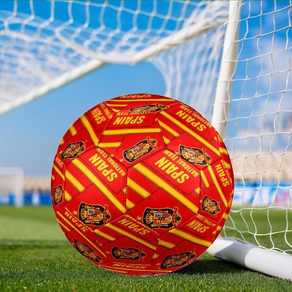 Spain National Football Team Size 5 Soccer Balls, Anti-Slip, Protective Football, Outdoor Sport, Practice Games, Birthdays Gift Suitable for Fan