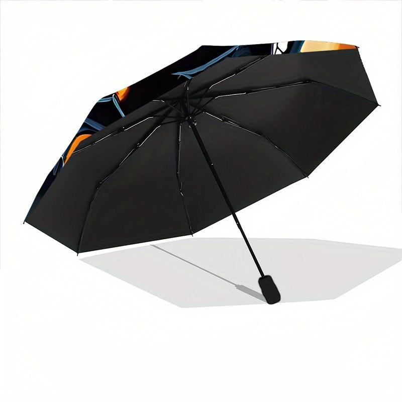 1pc Haunted House Moonlit Night Automatic Umbrella High Quality Canopy, Portable Folding Umbrella with, Ideal Gift for - Travel, Everyday, Formal Even