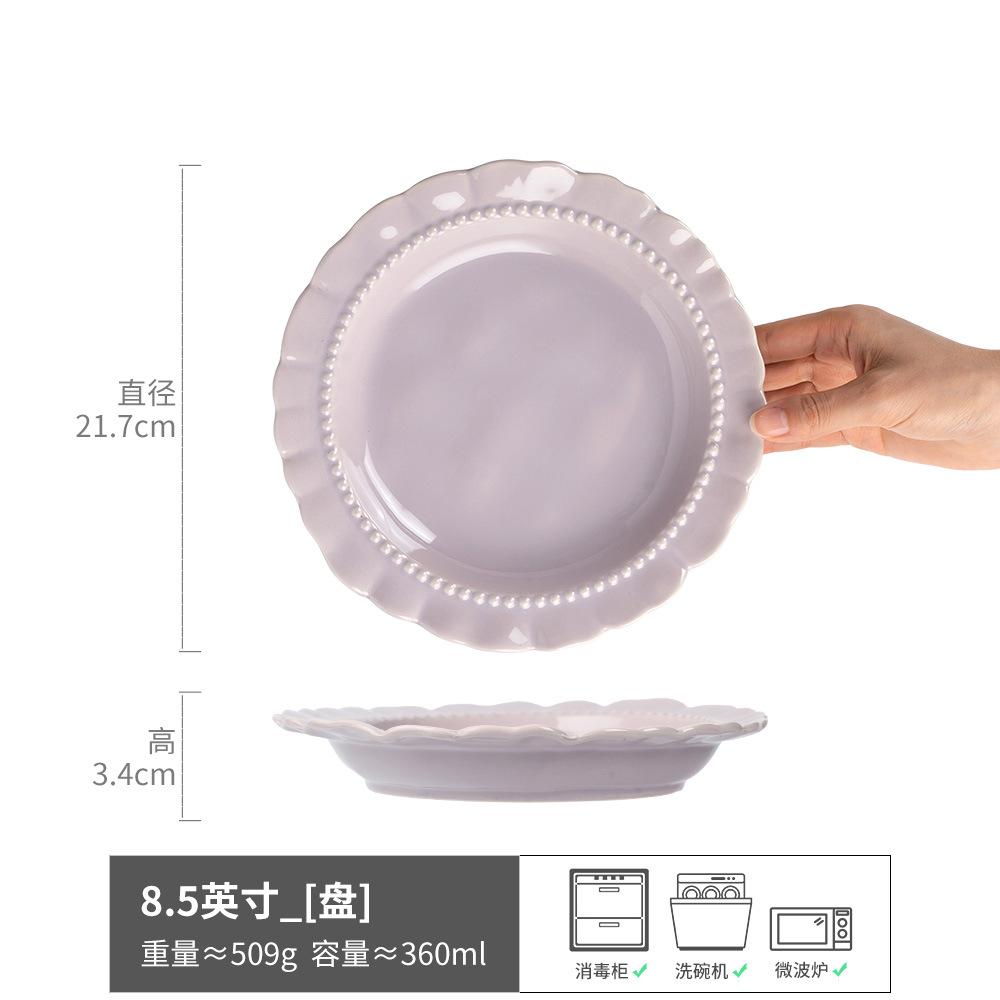 Home Pure White Ceramic Rice Bowl Soup Bowl Noodle Bowl Dessert Salad Bowl Simple Retro Nordic Style Household Small Bowl
