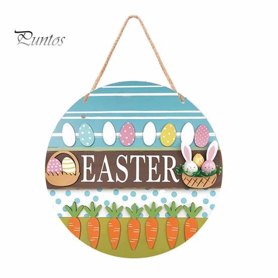 

Пасхальный деревянный приветственный дверной знак в виде заячьего ушка, красочное яйцо, дверной подвесной знак, украшение на входную дверь, декоративная настенная табличка 30cm A