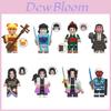 Wm6162 Série Anime Demon Slayer Boca Plana Yin e Izumi Zhenmen Tanjiro Estatueta Blocos de Construção