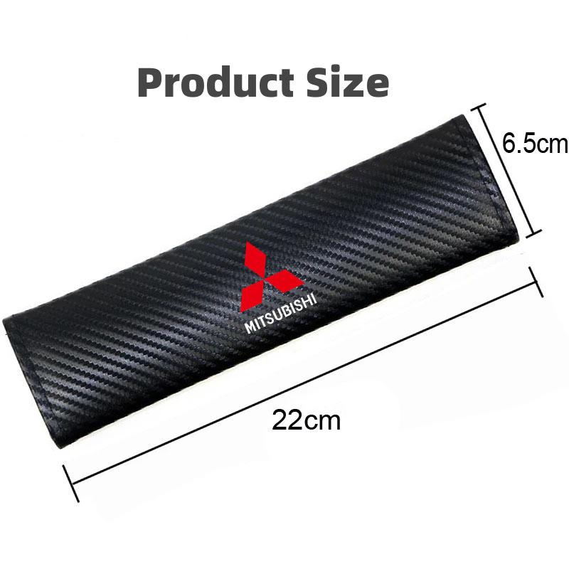 xksh2 Carbon Fiber Car Safety Belt Cover Shoulder Pad for Mitsubishi Outlander Lancer 10 ASX RALLIART Eclipse L200 Pajero Accessories
