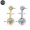 Titanium F136 Navel Ring with Diamond Ball for Daily Wear