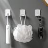 2PCS Toothbrush Holder Wall Mount Suspended Design Stand Self Adhesive No Drilling Toothbrush Organizer for Bathroom