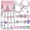 Jewelry Christmas Countdown Calendar DIY Bracelet Necklace Jewelry Making Kit Christmas Advent Calendar for Girls