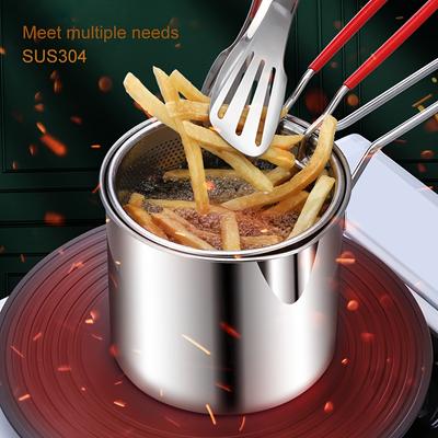 3pcs Deep-frying Pan Set,suitable for Deep-frying,highly Efficient and Energy-saving,Essential Deep-frying Pan for Outdoor
