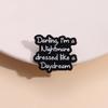 Letter English Stylish Brooch Fashionable Geometric Pin For Trendy Outfits