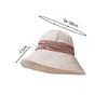 Cotton Linen Lightweight Breathable Fisherman Hat Women's Summer Color-Matching Pleated Sunshade Hat