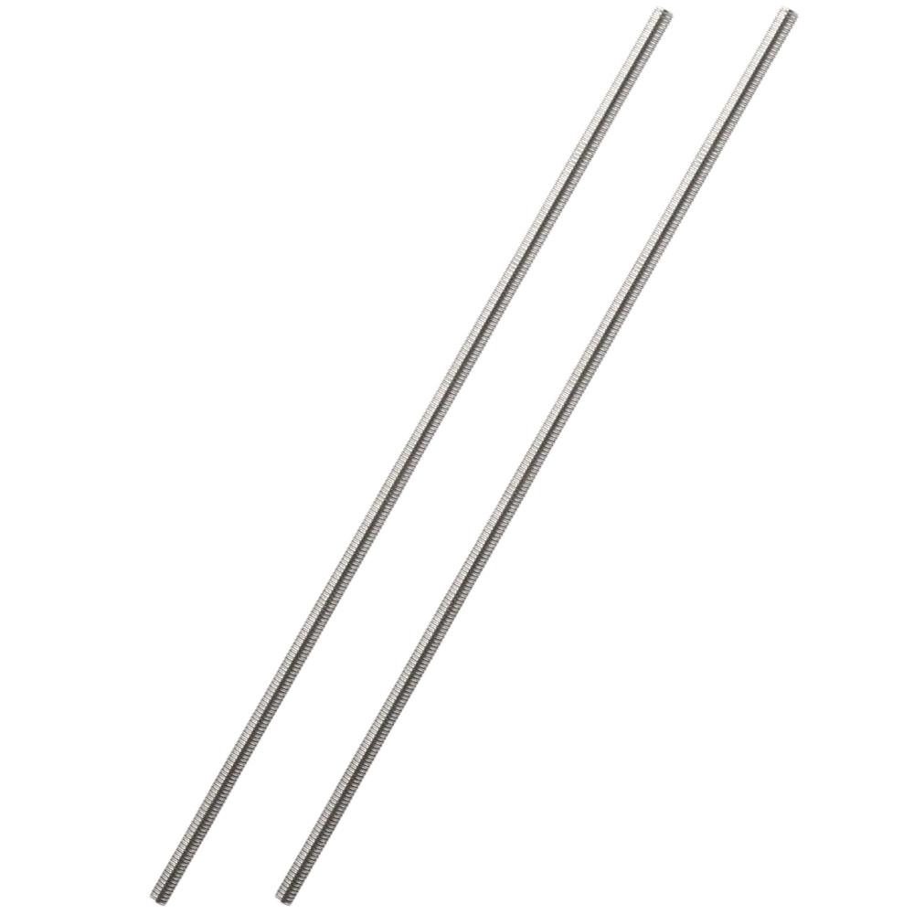 2PCS 304 Stainless Steel Fully Threaded Rod 0.8mm Thread Pitch Right Hand Threads Long Threaded Screw M5 Rods Bar Studs U-bolts
