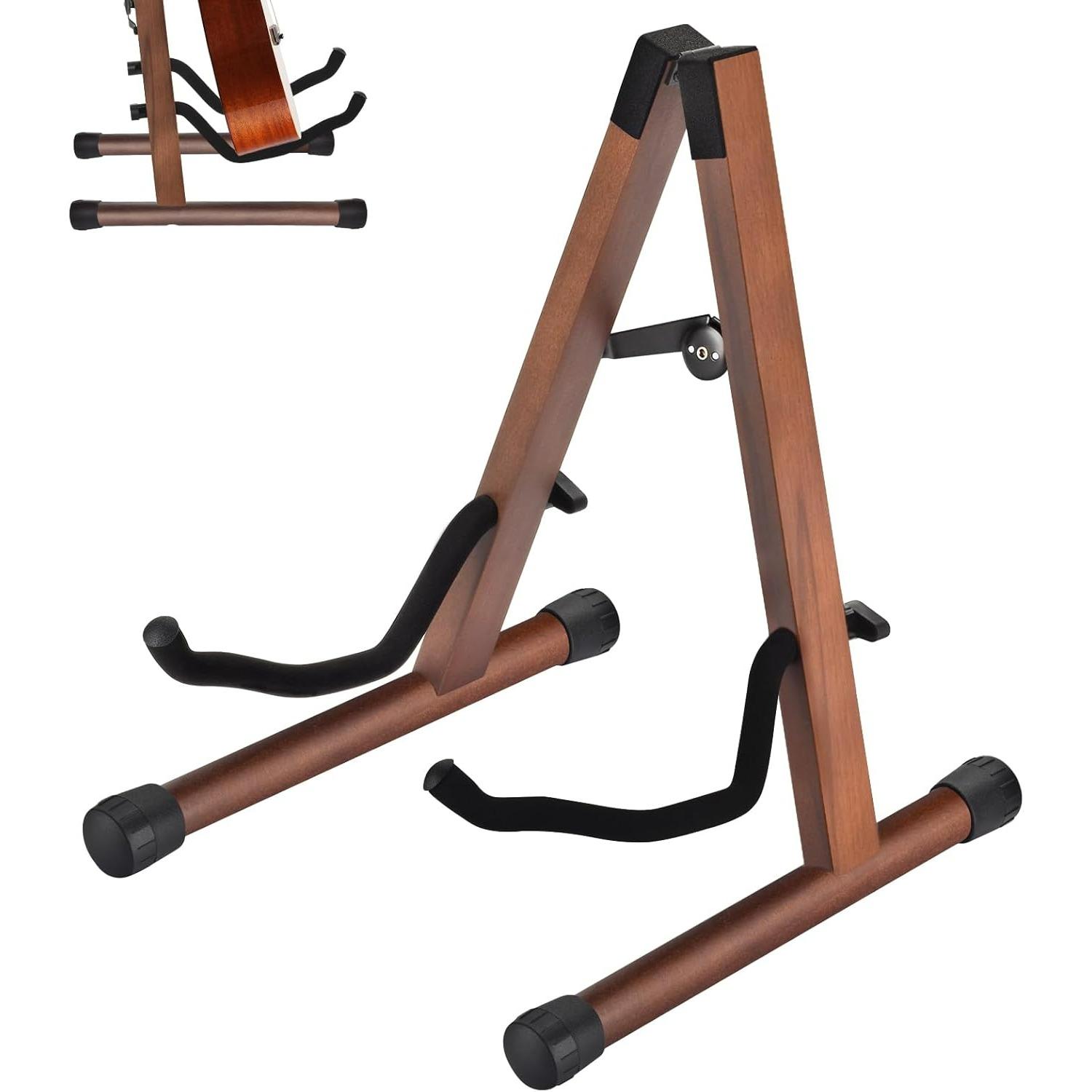 Guitar Stand,Acoustic Guitar Stand,Folding A-Frame Electric Guitar Stand,Wooden Guitar Stands Floor For School Music Program,Concerts & Multiple Users