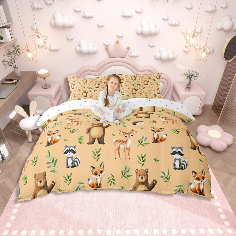 Comforter Homewish Kawaii Frog Prince For Teenleaf Plant Bedding Setcartoon Animal Theme Reversible Bed Set