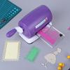 DIY Dies Cutting Embossing Machine Portable Card Craft Embossing Dies Purple Handmade Adjustable for Card Making Scrapbooking