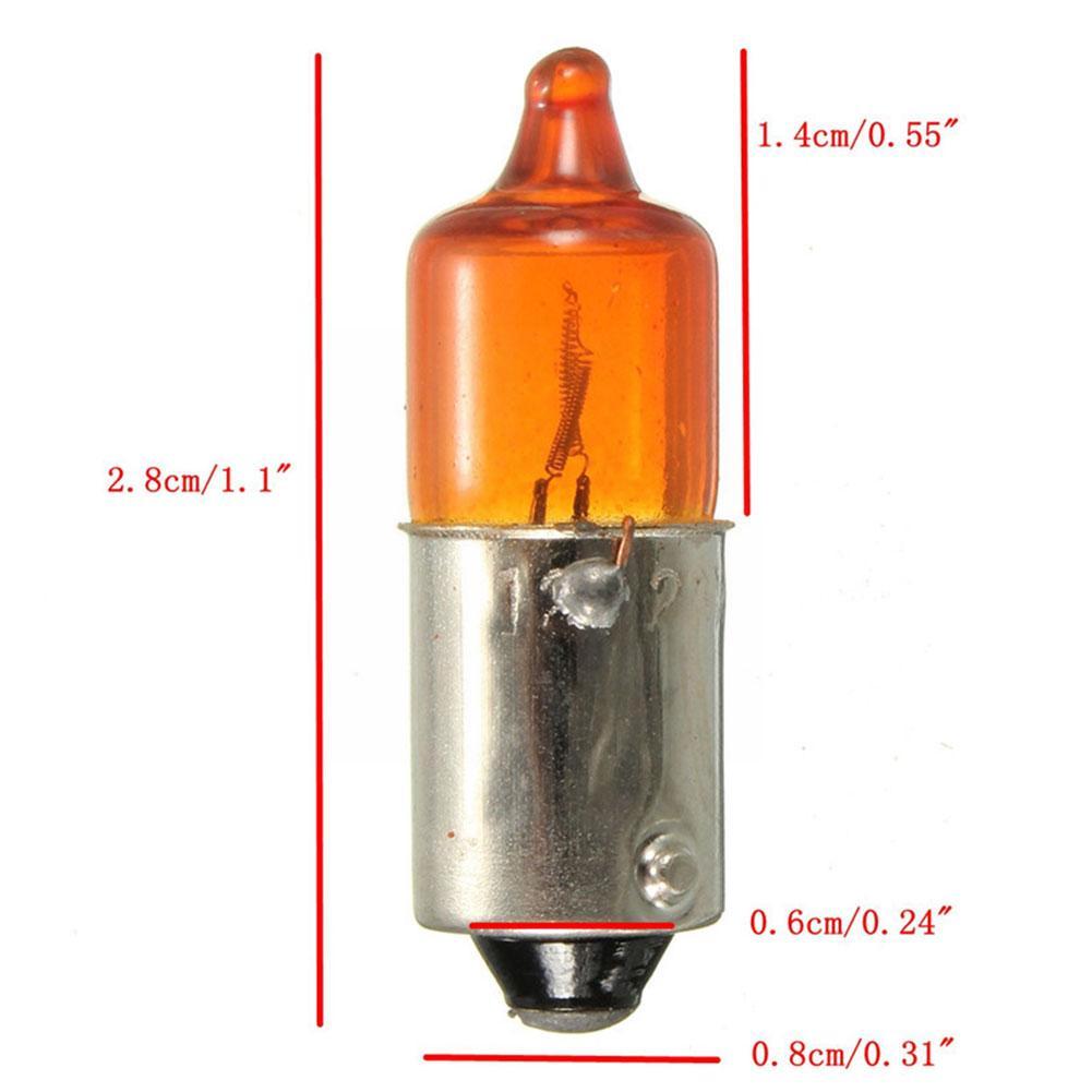 12V 21W Mini Indicator Light Universal Auto Motor Motorbike Bulbs Amber Dropshipping BA9S Base Scooter V0C7