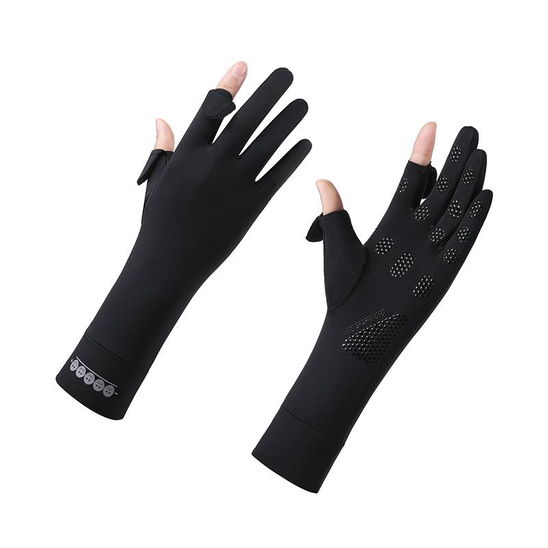 BEPAN Women Extended Wrist Sunscreen Gloves Summer Thin Touchscreen Breathable Non Slip Sun Protection Gloves For Driving Outdoor Use
