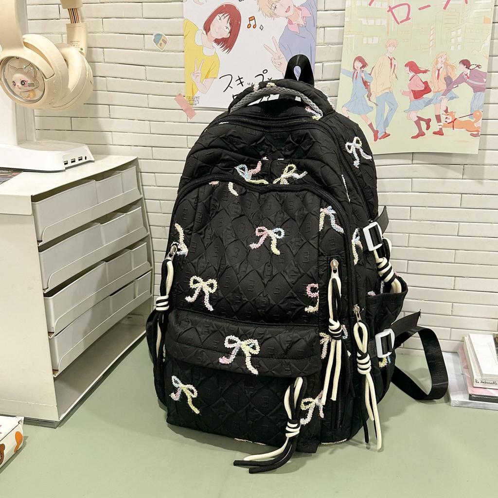 Schoolbag New Sweet Star Bone Backpack Girls Small Fresh Candy Color Schoolbag Sweet Lightweight Large Capacity Backpack