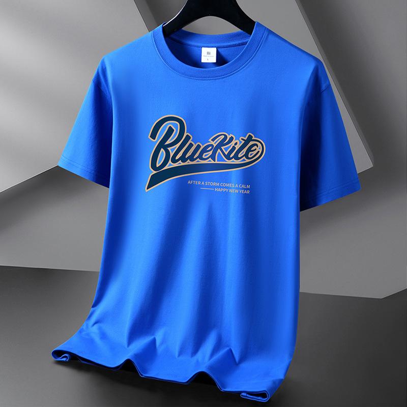 Bluekite 10 Colours Pure Cotton pánské tričko s kulatým výstřihem krátký rukáv volný pánské tričko S-6XL