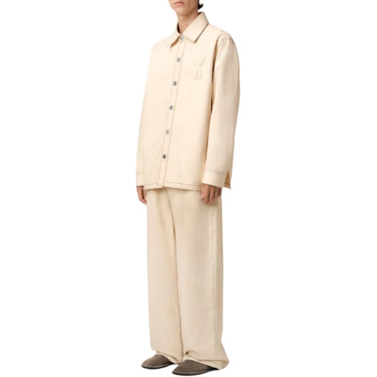 Ami Paris Ami De Coeur Logo Patch Overshirt HJK275DE0039-136