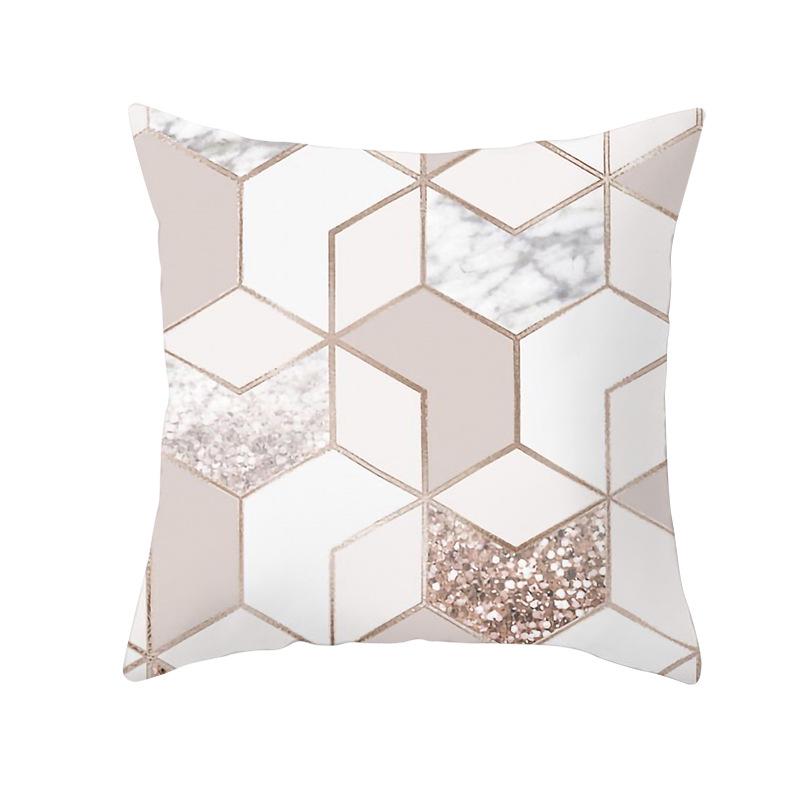 Geometryczny Nadruk Cyfrowy Poszewka na Poduszkę Skórka Brzoskwiniowa Nowoczesny Prosty Styl Poszewka na Poduszkę na Sofę Pokrowiec na Poduszkę Samochodową Dekoracja