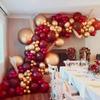 119pcs Red and Gold Balloons  18 Inch 12 Inch 10 Inch 5 Inch for Balloon Garland or Balloon Arch As Birthday Party Decorations