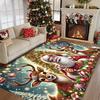 1Pcs Anti Fatigue Kitchen Rug, Xmas Santclaus And Sikdeer Print Waterproof Non-Slip Thick Cushioned Mat Comfort Standing Mat