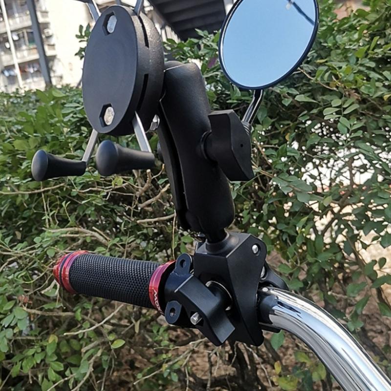 Universelle Aluminiumrohrklemme Halterung Schnell lösbare Halterung für Smartphones Kameras an Motorrädern Fahrrädern & Fahrzeugen