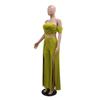 Women's New Fashion Casual Suit Bust Open Wide Leg Trousers