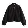 Autumn Winter Women's Wear Fashion Casual Loose Versatile Stand Up Collar Soft Jacket Coat