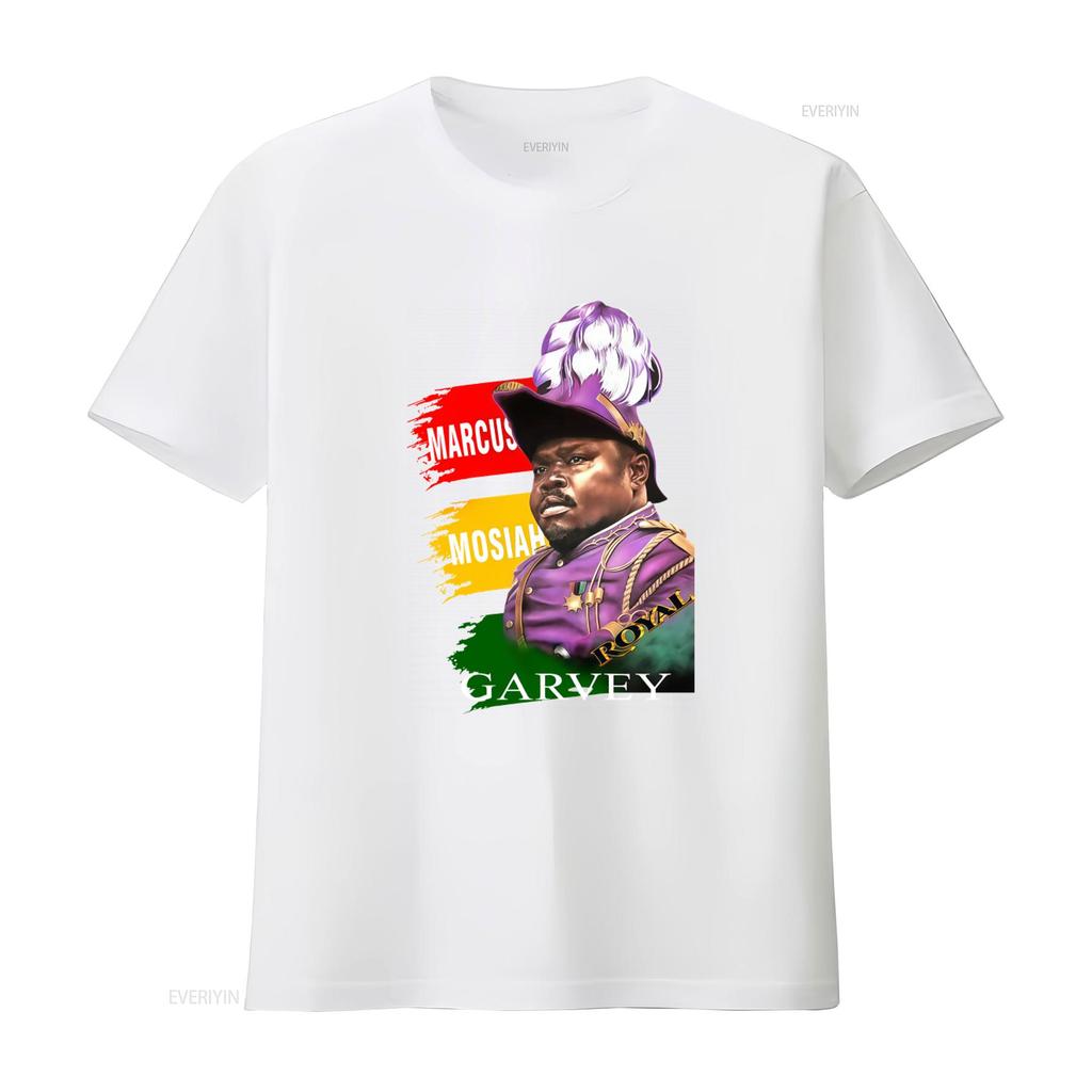 Marcus Garvey T Shirt Color Black Reggae Jah Tafari Marley Bob Royal Design vintage Washed Slightly fashion Unisex homme