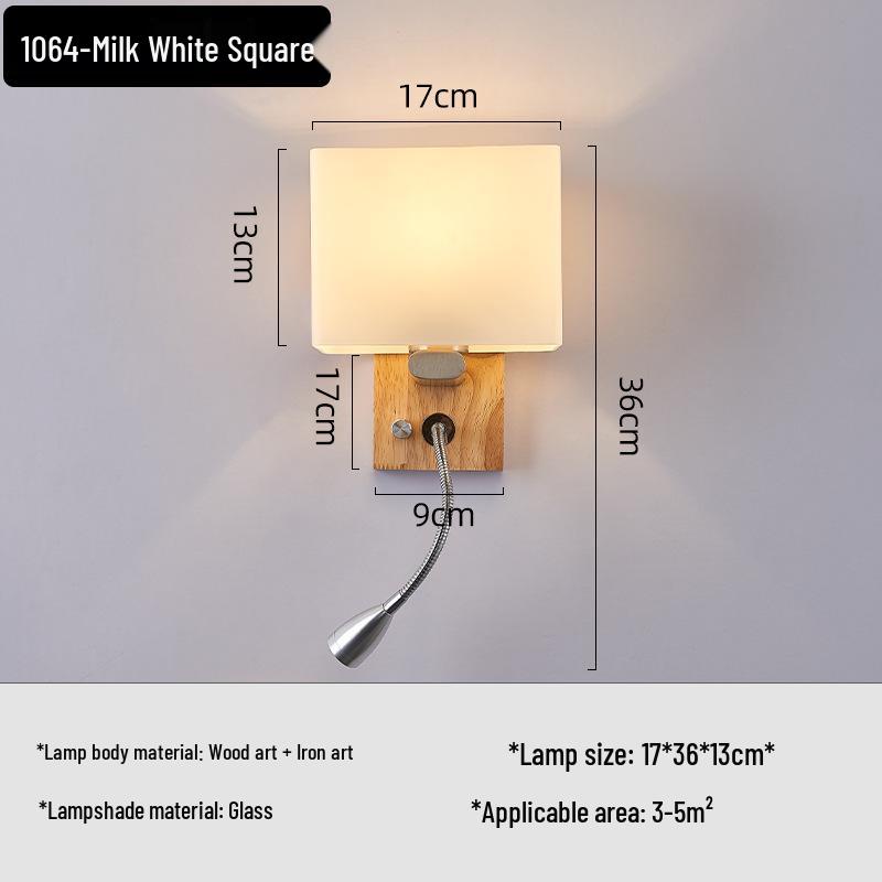 European LED Wall Lamp: Wooden Craft Bedside Light for Hotel or Bedroom