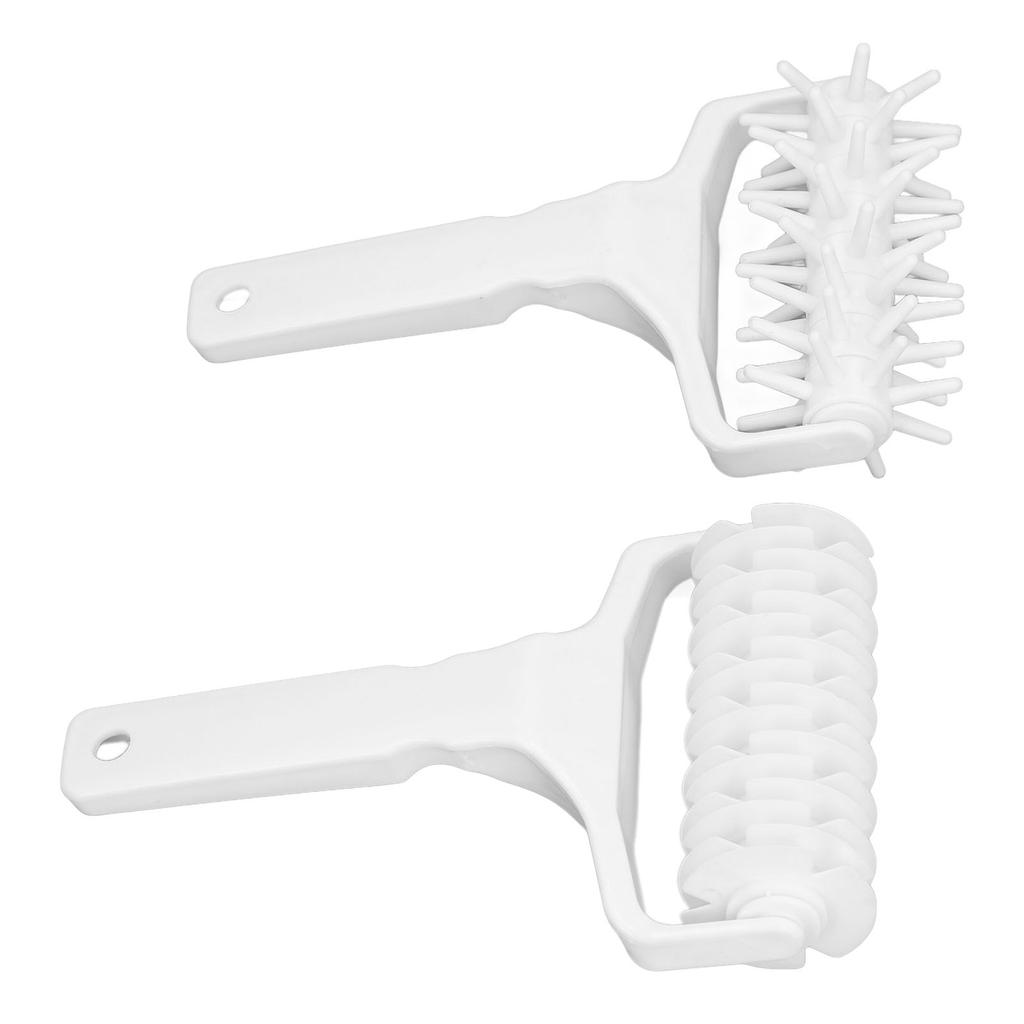 2 szt. Wałek do ciasta do pizzy, dziurkacz do ciasta z tworzywa sztucznego z długim uchwytem do ciasta, ciasta, ciasteczek