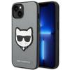 Hülle für iPhone 14 Plus Karl Lagerfeld Hardcase Saffiano Silber