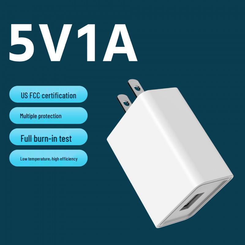 

3C Certified USB Charger: 5V2A Fast-Charging Adapter with 5V1A Plug for Mobile Phones (US Standard) Single head unboxed