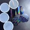 Holographic Resin Molds Silicone,Resin Coaster Molds Round Coaster Molds for Resin Casting,Epoxy Resin Mold for Cups Mat