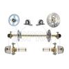 Kit de Montaje de Eje Trasero Completo de 740mm para ATV Quad Go Kart con Cubo de Rueda Completo, Hub, Disco de Freno Rotor para Trike de Derrape Buggy