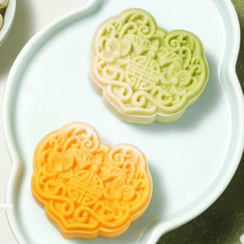 2 stk 75G Kjekstempel Kinesisk År Månekakeformsett Drage Ru Yi DIY Håndpresse Fondant Bakverk Husholdnings Kjøkkenverktøy Selskap