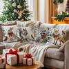 45X45Cm Christmas Winter Animals Pillowcase Bedroom Sofa Cushion Cover 100% Polyester Living Room Cushion Pillowcase Home Decor