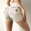 Women Sport Shorts Pockets Gym Sexy High Waist Workout Push Up Booty Scrunch Biker Shorts Pants Fitness Cycling Tights