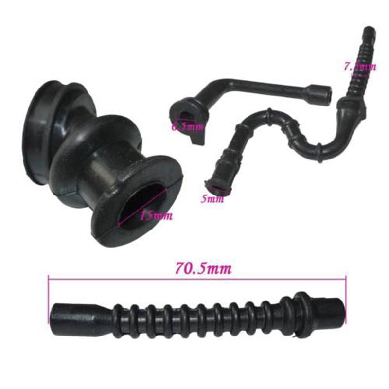 Ersatz-Einlasskrümmerstiefel Teile Zubehör 026 MS260 MS240 Gummi Ölleitung Impulsschlauch Schwarzer Kraftstoffschlauch