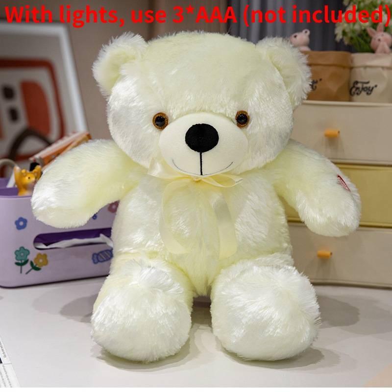Teddy Glowing Colorful Bear Plush Toy Stuffed Animal Doll Decoration Kids Gift