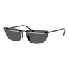 Brand Letter Logo Metal Butterfly Sunglasses Women's Black