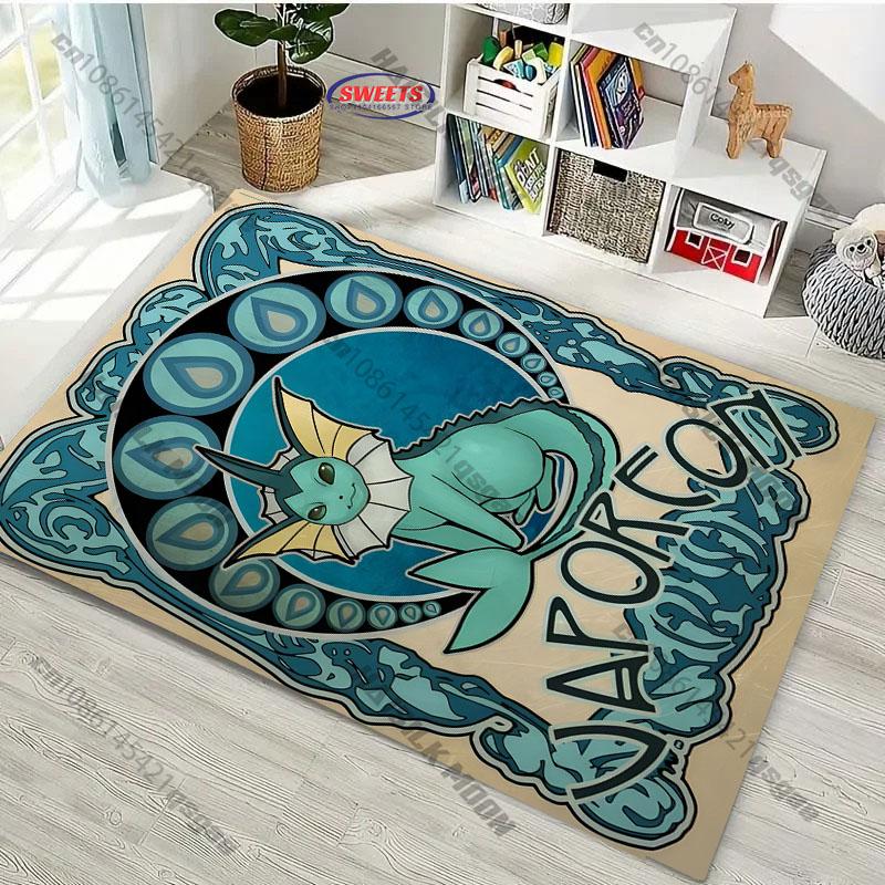 Free Shipping! Various Styles Anime Eevee Evolution Rug,Carpet for Bedroom Living Room Sofa Kids Room All Seasons Decor Mat Gift