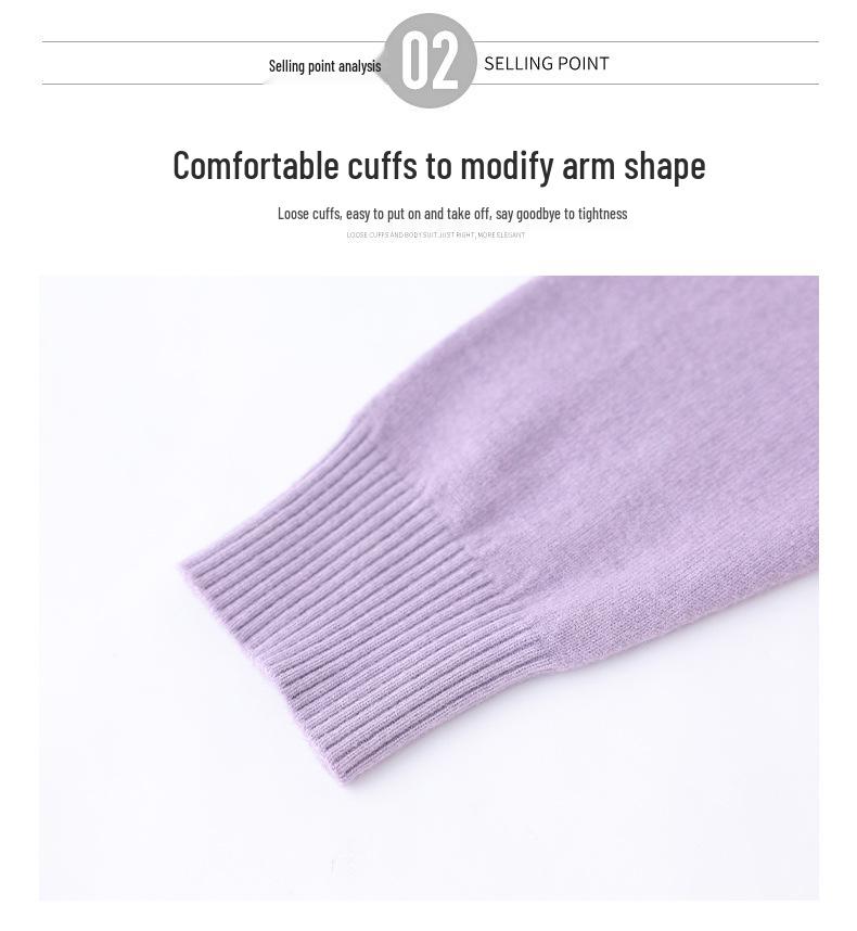 Spring/Fall Thin Knitwear for Middle-Aged & Elderly Women: Stylish Stretch Pullover