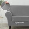 Soft Velvet European Sofa Cover With Seat Cushion Pad Covers For Living Space Home Spandex Fabric Stretch Armchair Couch Furniture Protector