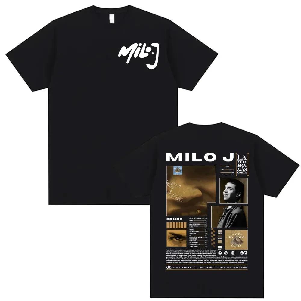 

Y2k Short Sleeved Round Neck Tshirt Men Women Clothing New in Top & Tees Unisex T-Shirt Rapper Milo J Music Album 2026 Tour Merch 4XL