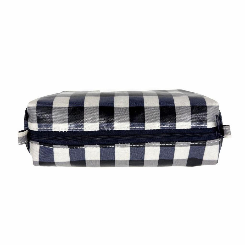 [Rootote] Rectangular Cosmetic Pouch, Laminated To-Q 1031 (01 Check Green)