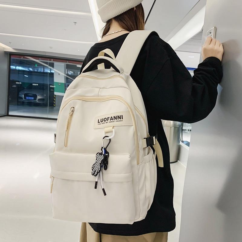 Simple schoolbag, boys, college students, high school students, large-capacity girls, backpack, college style, Korean version, couple backpack.