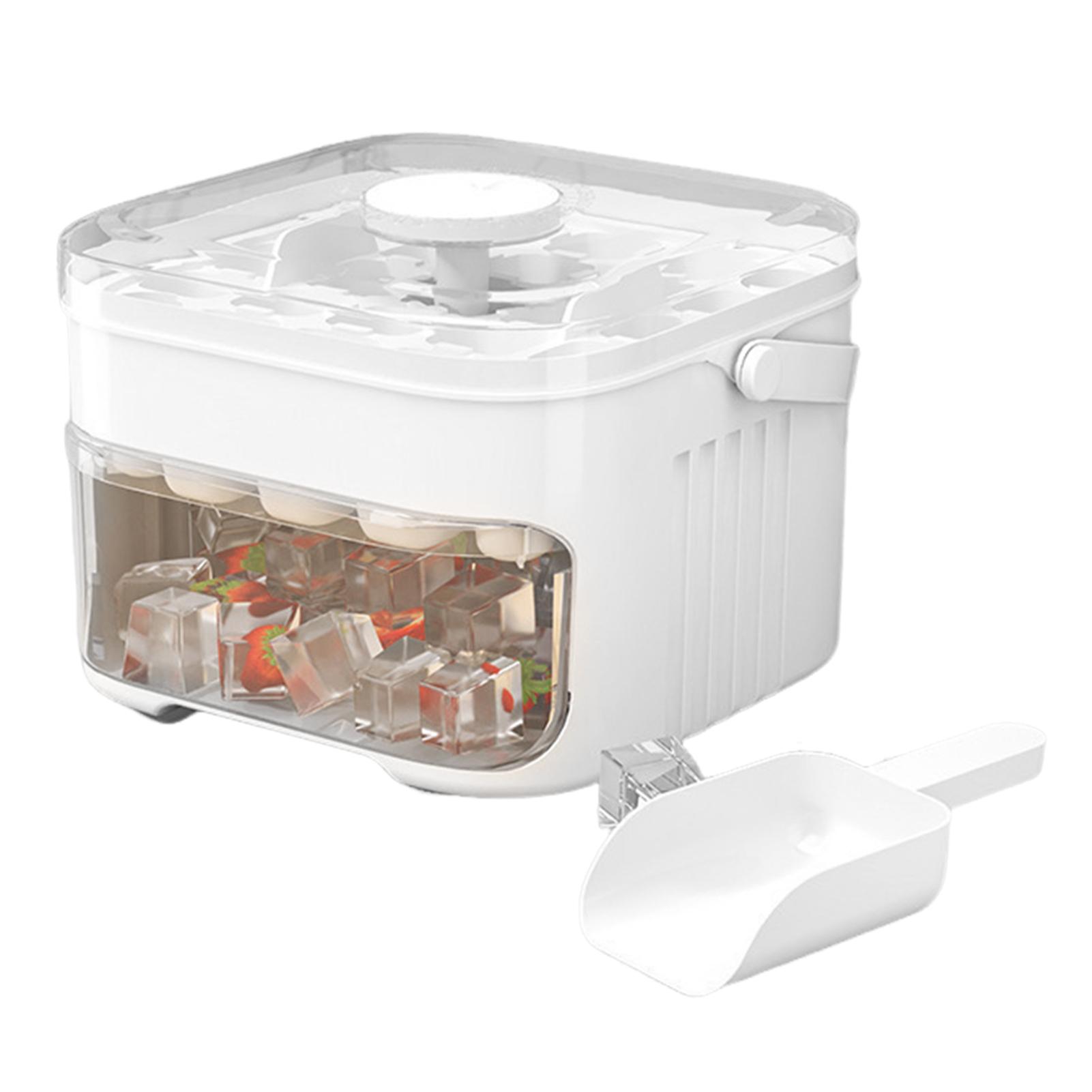 

Ice Cubes Tray With Lid And Scoop Stackable Design Saves Freezer Space. Office Iced Coffee Break As Shown белый