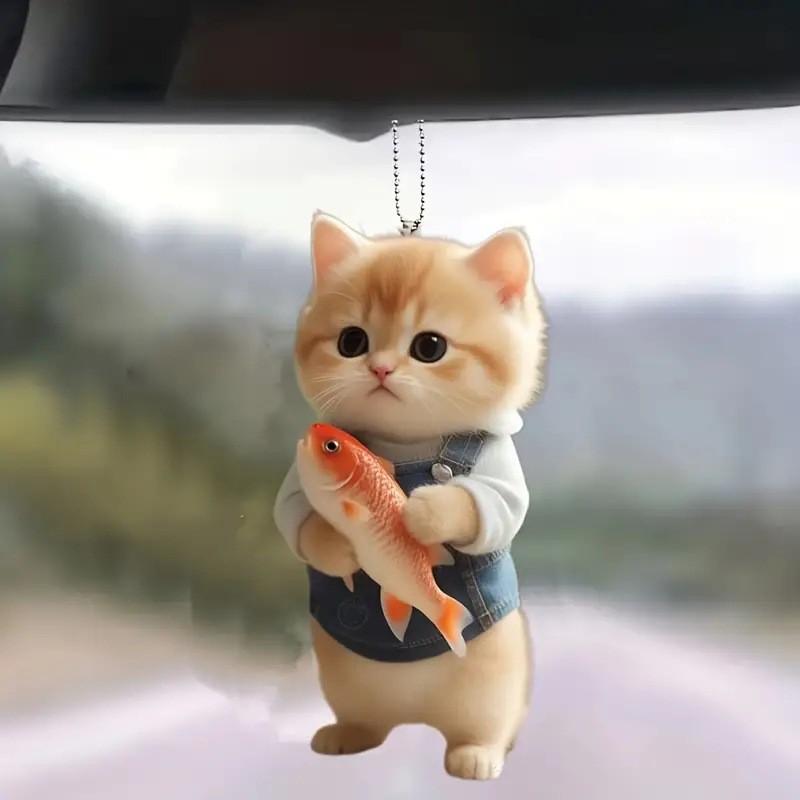 Whimsical Acrylic Animal Figurines Cute Home Decor Keychain For Car And House Decoration